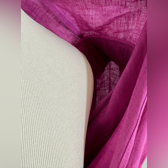 Adriana Degreas Brazil Solid Shirt Voluminous Sleeves And Knot Coverup Swim - Picture 3 of 6